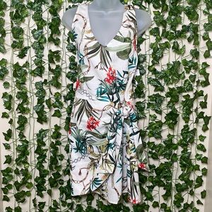 NWT Drew Colby White Jungle Print Dress